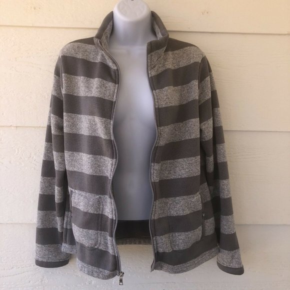croft & barrow Tops - Croft & Barrow Size Medium Shacket Gray on Gray Full Zip Shirt/Jacket